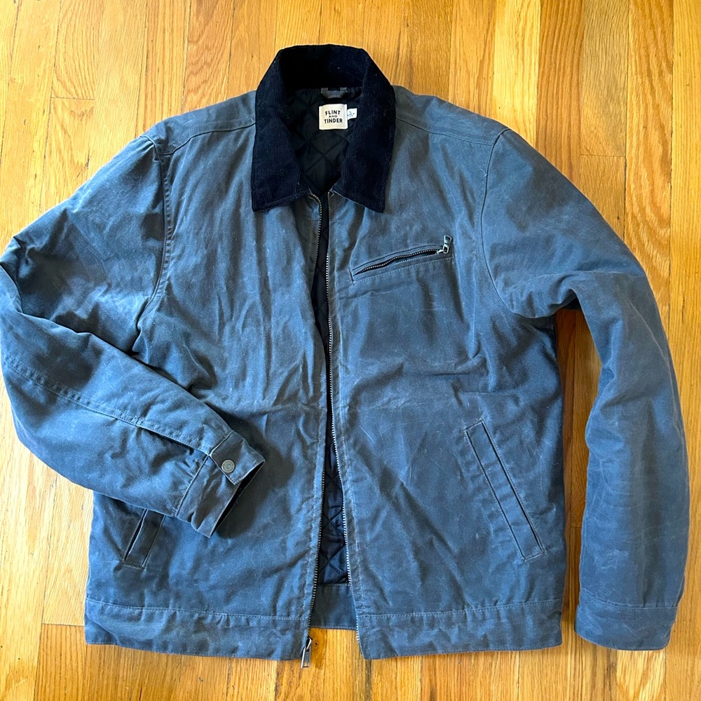 Huckberry Flint & Tinder Waxed Zip Mechanic’s Jacket